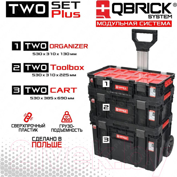 Изображение товара Ящик для инструментов QBrick System Two Set Plus Qstwo / 5901238251248