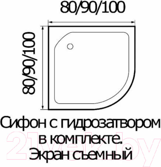 Изображение товара Душевой уголок RIVER Don 90/24 MT (с поддоном)