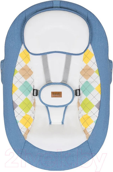 Изображение товара Детский шезлонг Nuovita Attento А1 (голубой/белый)