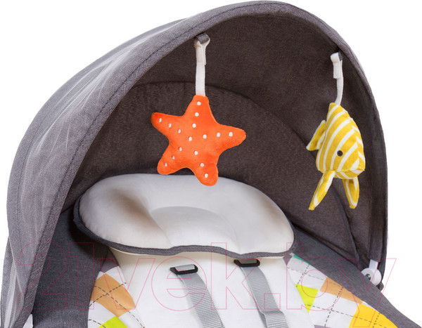 Изображение товара Детский шезлонг Nuovita Attento А1 (серый/белый)