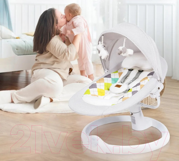 Изображение товара Детский шезлонг Nuovita Attento А1 (молочный/белый)