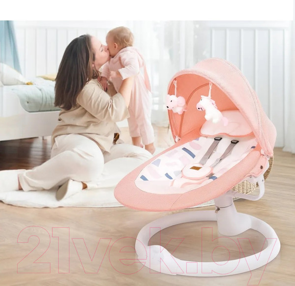 Изображение товара Детский шезлонг Nuovita Attento А1 (розовый/белый)