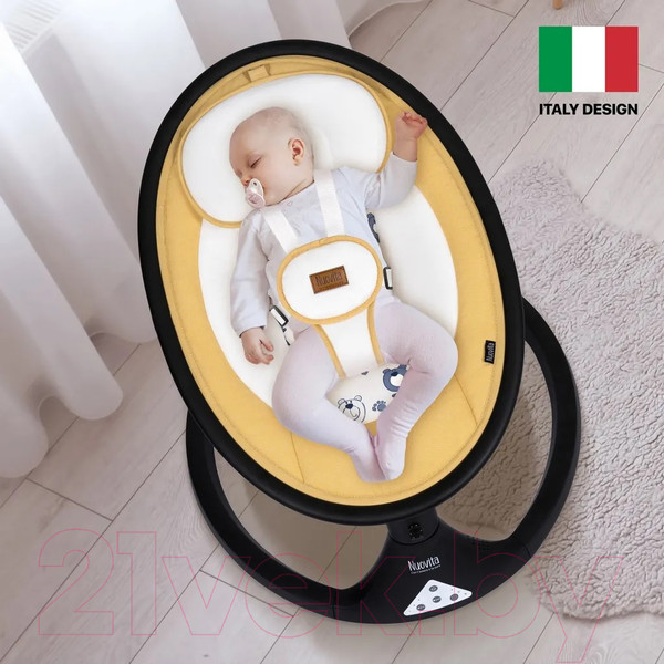 Изображение товара Детский шезлонг Nuovita Mistero MS1 (желтый/черный)