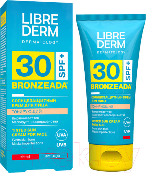 Изображение товара Крем солнцезащитный Librederm Bronzeada Тонирующий SPF30 (50мл)