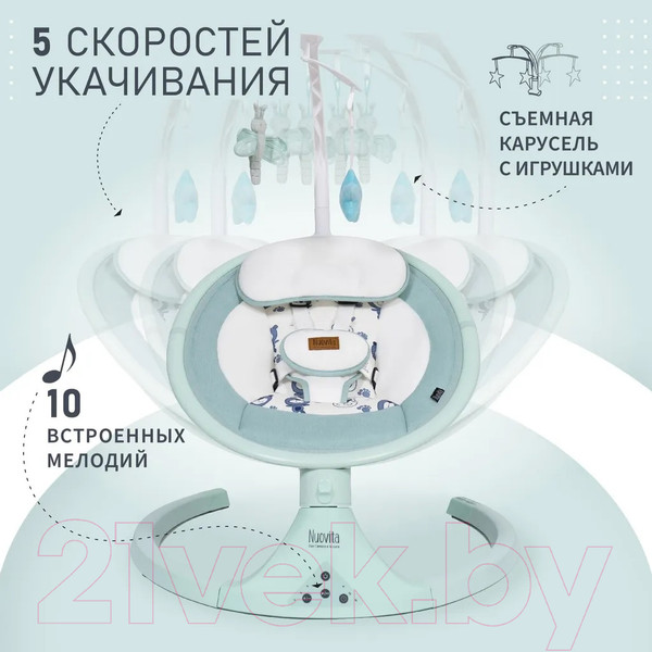 Изображение товара Детский шезлонг Nuovita Mistero MS1 (тиффани)