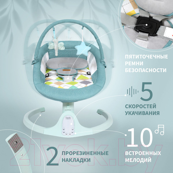 Изображение товара Детский шезлонг Nuovita Mistero MS2 (тиффани)