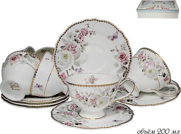 Изображение товара Набор для чая/кофе Lenardi Пионы 108-219