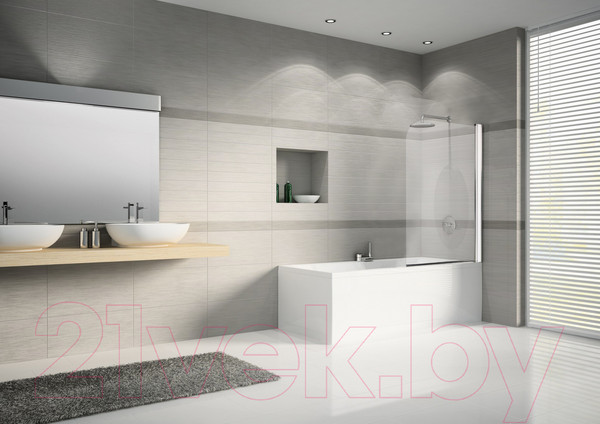 Изображение товара Стеклянная шторка для ванны RIVER Baikal 85 ПР