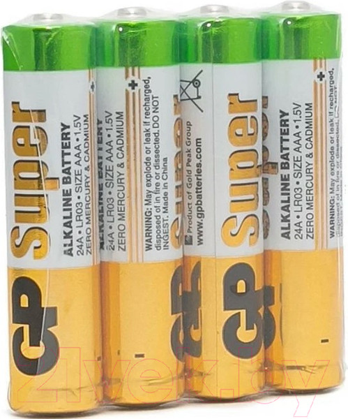 Изображение товара Комплект батареек GP Batteries Super LR03 96BOX / 384