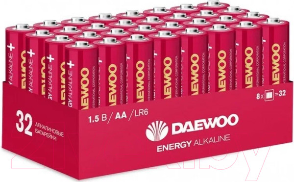 Изображение товара Комплект батареек Daewoo LR6 Energy Alkaline PACK32 32/768