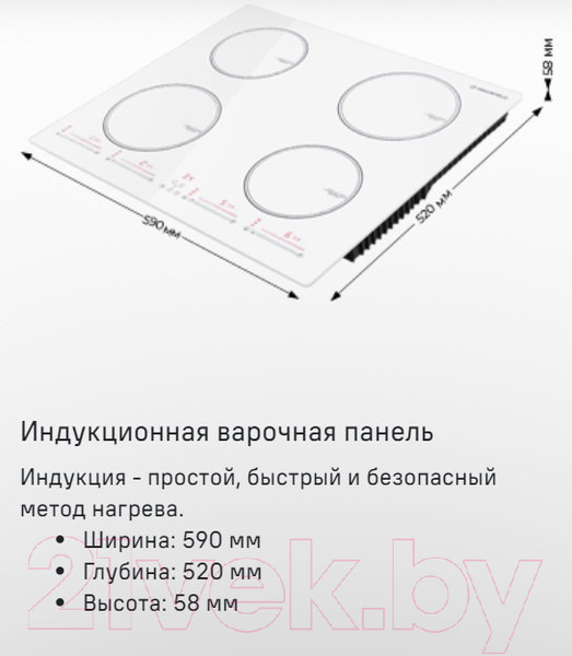 Изображение товара Индукционная варочная панель Maunfeld CVI594SWH
