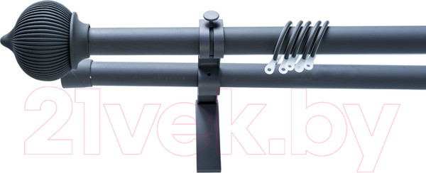 Изображение товара Карниз для штор Merry Bear Home Decor Мекка двойной (1.6м, серый матовый)