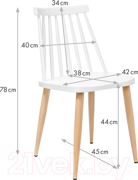 Изображение товара Стул Mio Tesoro Бити SC-068M (белый)