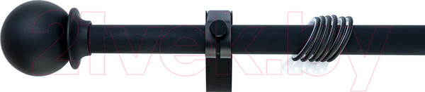 Изображение товара Карниз для штор Merry Bear Home Decor Аляска одинарный (2м, черный матовый)