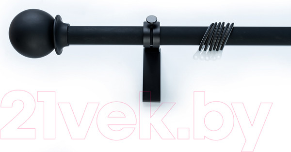 Изображение товара Карниз для штор Merry Bear Home Decor Аляска одинарный (2м, черный матовый)