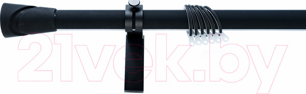 Изображение товара Карниз для штор Merry Bear Home Decor Стамбул одинарный (2м, черный матовый)