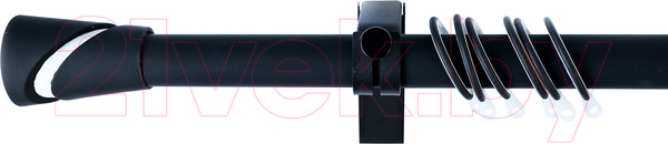 Изображение товара Карниз для штор Merry Bear Home Decor Стамбул одинарный (3м, черный/белый матовый)