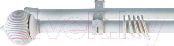 Изображение товара Карниз для штор Merry Bear Home Decor Мекка двойной (2.4м, белый матовый)