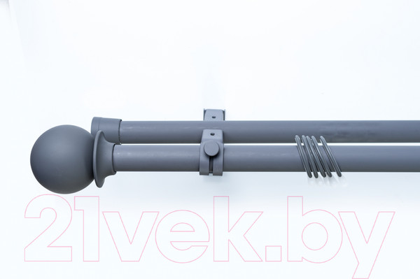 Изображение товара Карниз для штор Merry Bear Home Decor Аляска двойной (2м, серый матовый)