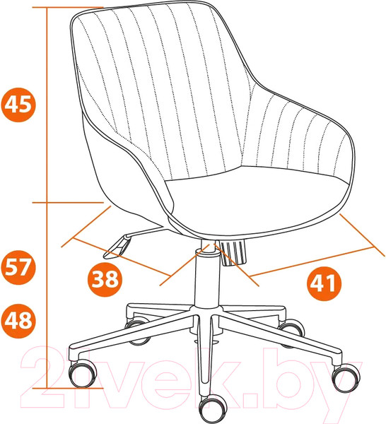 Изображение товара Кресло офисное Tetchair Dublin хром/вельвет (серый)