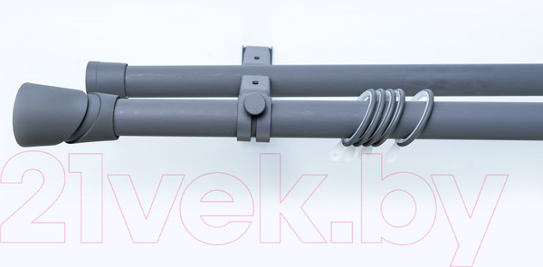 Изображение товара Карниз для штор Merry Bear Home Decor Стамбул двойной (1.6м, серый матовый)