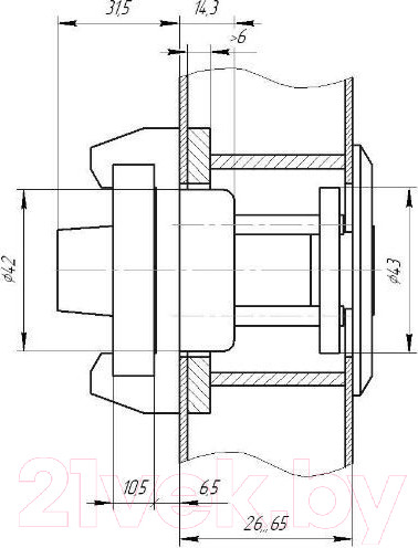 Изображение товара Замок накладной Поливектор Барьер-2Р