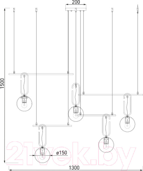 Изображение товара Потолочный светильник Евросвет 70143/5 (белый)
