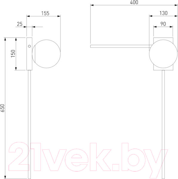 Изображение товара Бра Евросвет 40034/1 (золото)