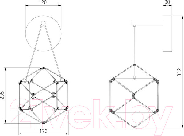 Изображение товара Бра Евросвет 90310/1 (черный жемчуг)