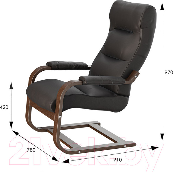 Изображение товара Кресло-качалка Мебелик Марго (ева 1/орех антик)