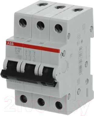 Изображение товара Выключатель автоматический ABB SH203-C16 3P 16А / 2CDS213001R0164
