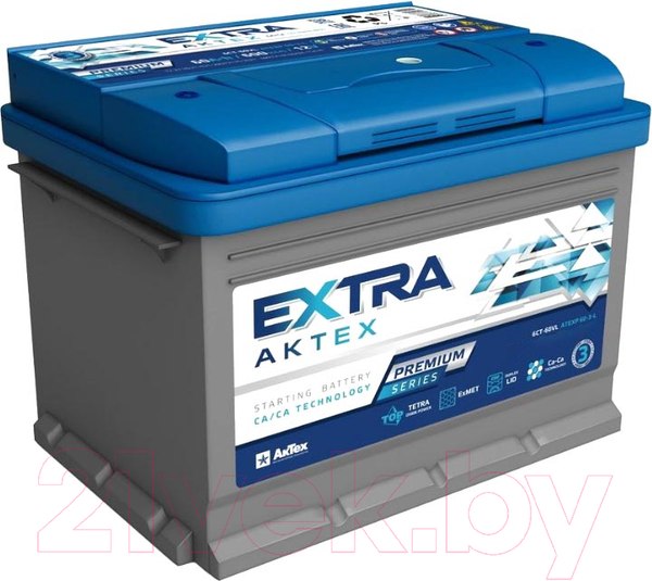 Изображение товара Автомобильный аккумулятор АкТех Extra Premium 630A L+ / ATEXP653L (65 А/ч)