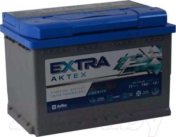 Изображение товара Автомобильный аккумулятор АкТех Extra Premium 740A L+ / ATEXP773L (77 А/ч)