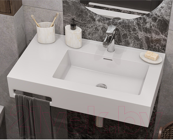 Изображение товара Умывальник Акватон Квадро Про 80 R (1A734331QA01R)