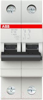 Изображение товара Выключатель автоматический ABB SH202-C10 2P 10А / 2CDS212001R0104