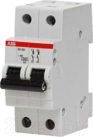 Изображение товара Выключатель автоматический ABB SH202-C16 2P 16А / 2CDS212001R0164