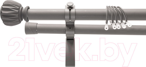 Изображение товара Карниз для штор Merry Bear Home Decor Мумбаи двойной (2.0м, хаки матовый)