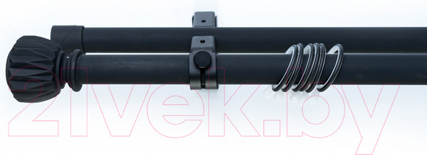 Изображение товара Карниз для штор Merry Bear Home Decor Мумбаи двойной (2.4м, черный матовый)