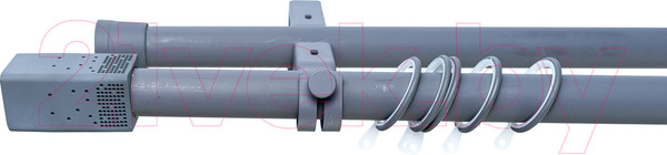 Изображение товара Карниз для штор Merry Bear Home Decor Нью-Йорк двойной (2.4м, серый матовый)