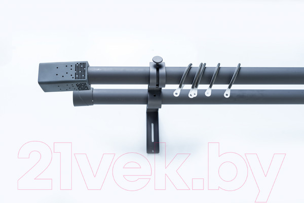 Изображение товара Карниз для штор Merry Bear Home Decor Нью-Йорк двойной (2.4м, серый матовый)