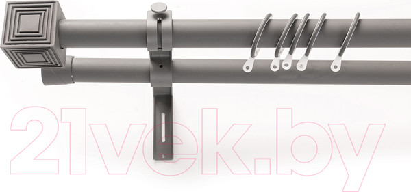 Изображение товара Карниз для штор Merry Bear Home Decor Лондон двойной (2.4м, хаки матовый)