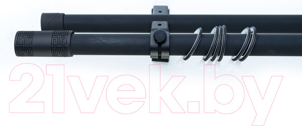 Изображение товара Карниз для штор Merry Bear Home Decor Каир двойной (2.0м, черный матовый)