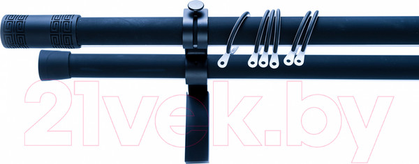 Изображение товара Карниз для штор Merry Bear Home Decor Каир двойной (2.0м, темно-синий матовый)