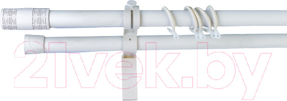 Изображение товара Карниз для штор Merry Bear Home Decor Каир двойной (2.4м, белый матовый)