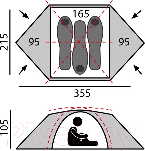 Изображение товара Палатка BTrace Atlant 3