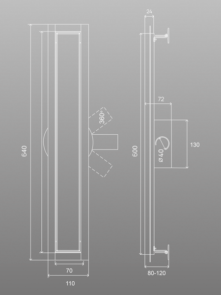 Изображение товара Трап для душа РМС ТЛ02-60x7