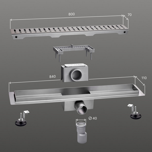 Изображение товара Трап для душа РМС ТЛ03-80x7