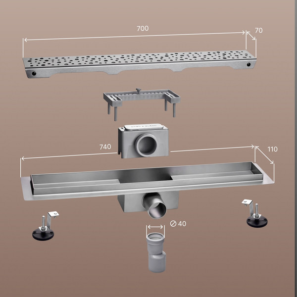 Изображение товара Трап для душа РМС ТЛ04-70x7