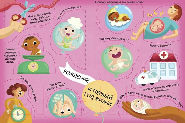 Изображение товара Развивающая книга Робинс Волшебные окошки. Откуда берутся дети?