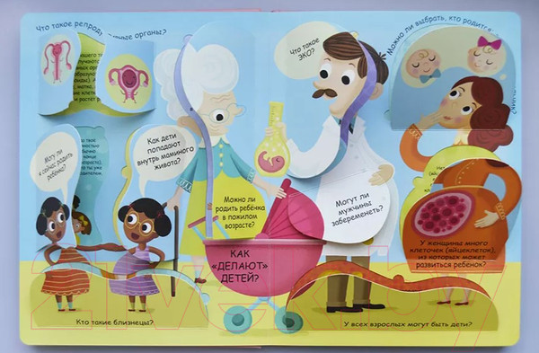 Изображение товара Развивающая книга Робинс Волшебные окошки. Откуда берутся дети?